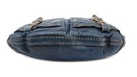 Fendi Blue Leather Handbag, 1980-90s