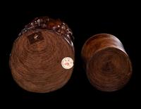 Two Huanghuali Brushpots, Bitong