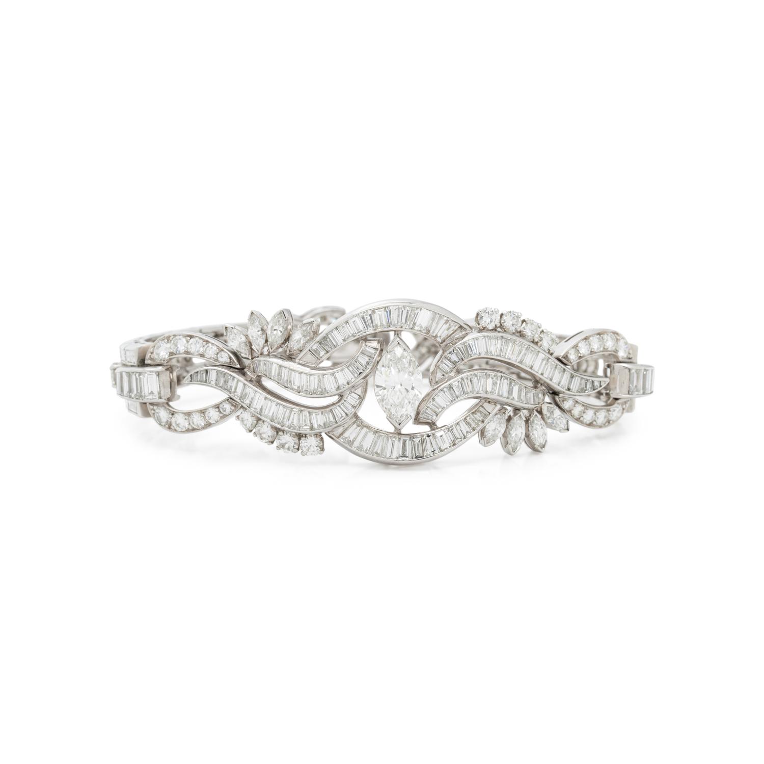 PLATINUM AND DIAMOND BRACELET