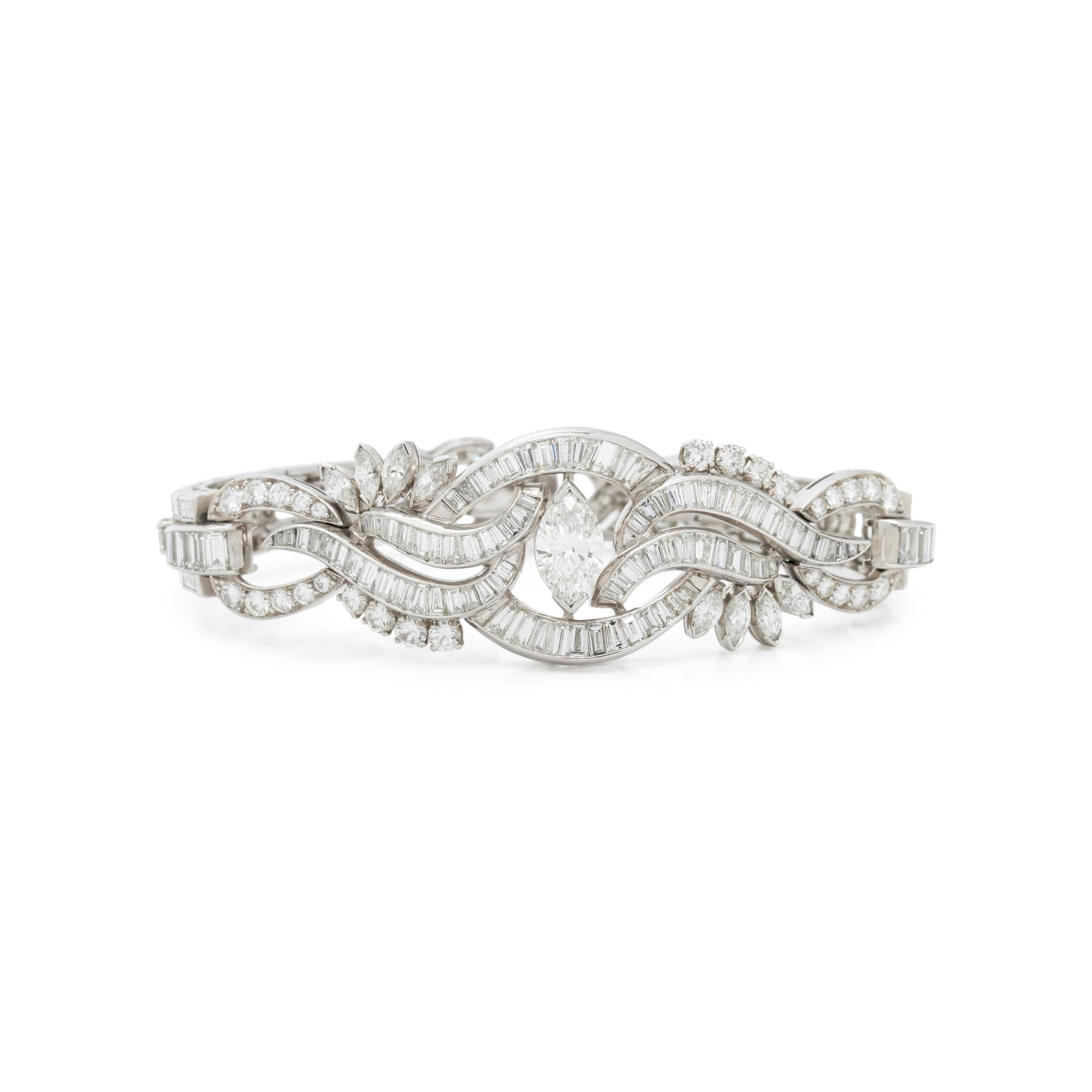 PLATINUM AND DIAMOND BRACELET