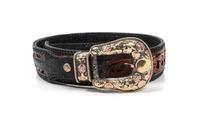 Edward H. Bohlin, Hollywood, CA Silver, Yellow and Rose Gold Three Piece Ranger Set Belt 36 inches.