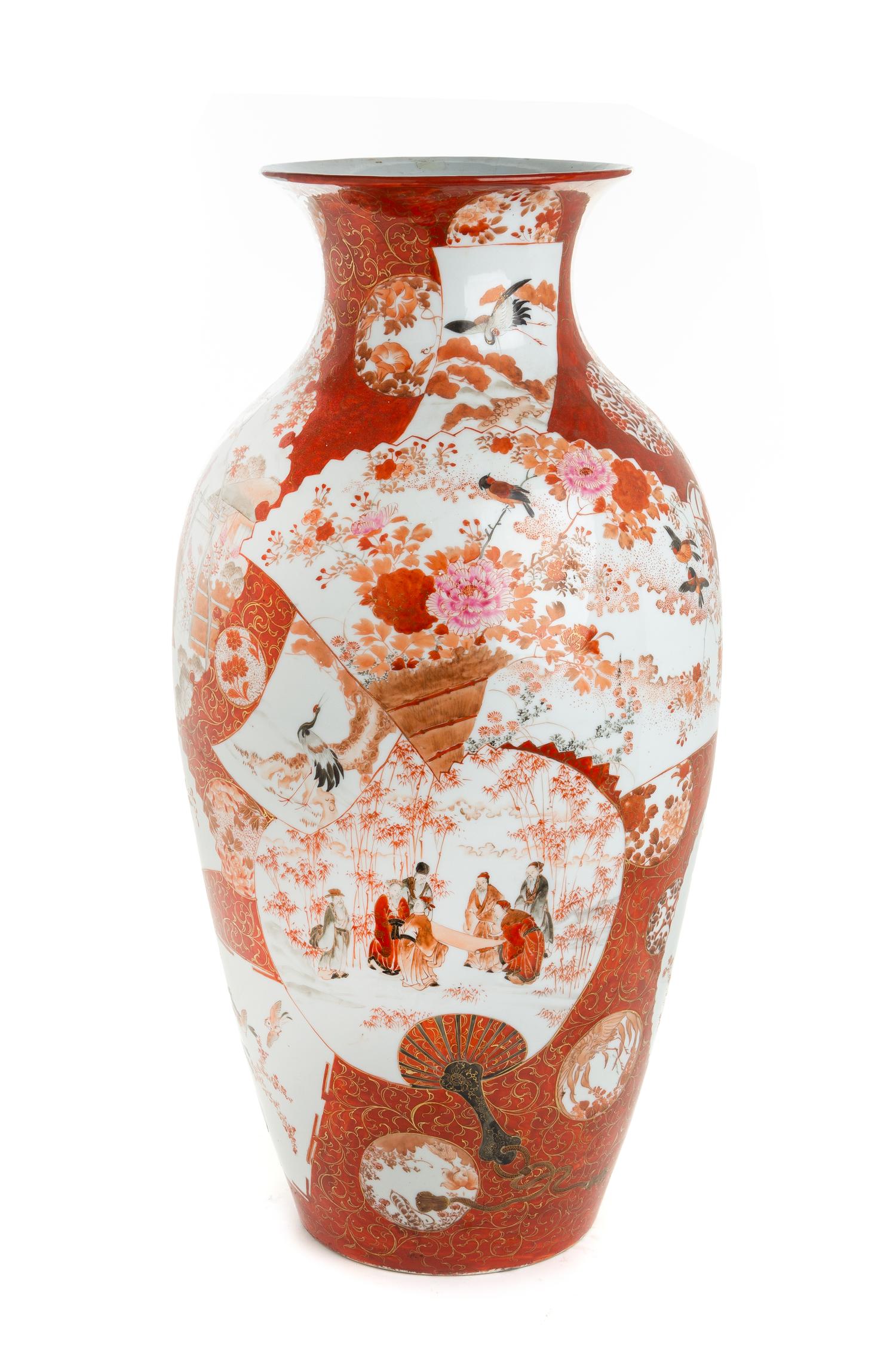A Large Japanese Imari Vase Height 23 3/4 inches.