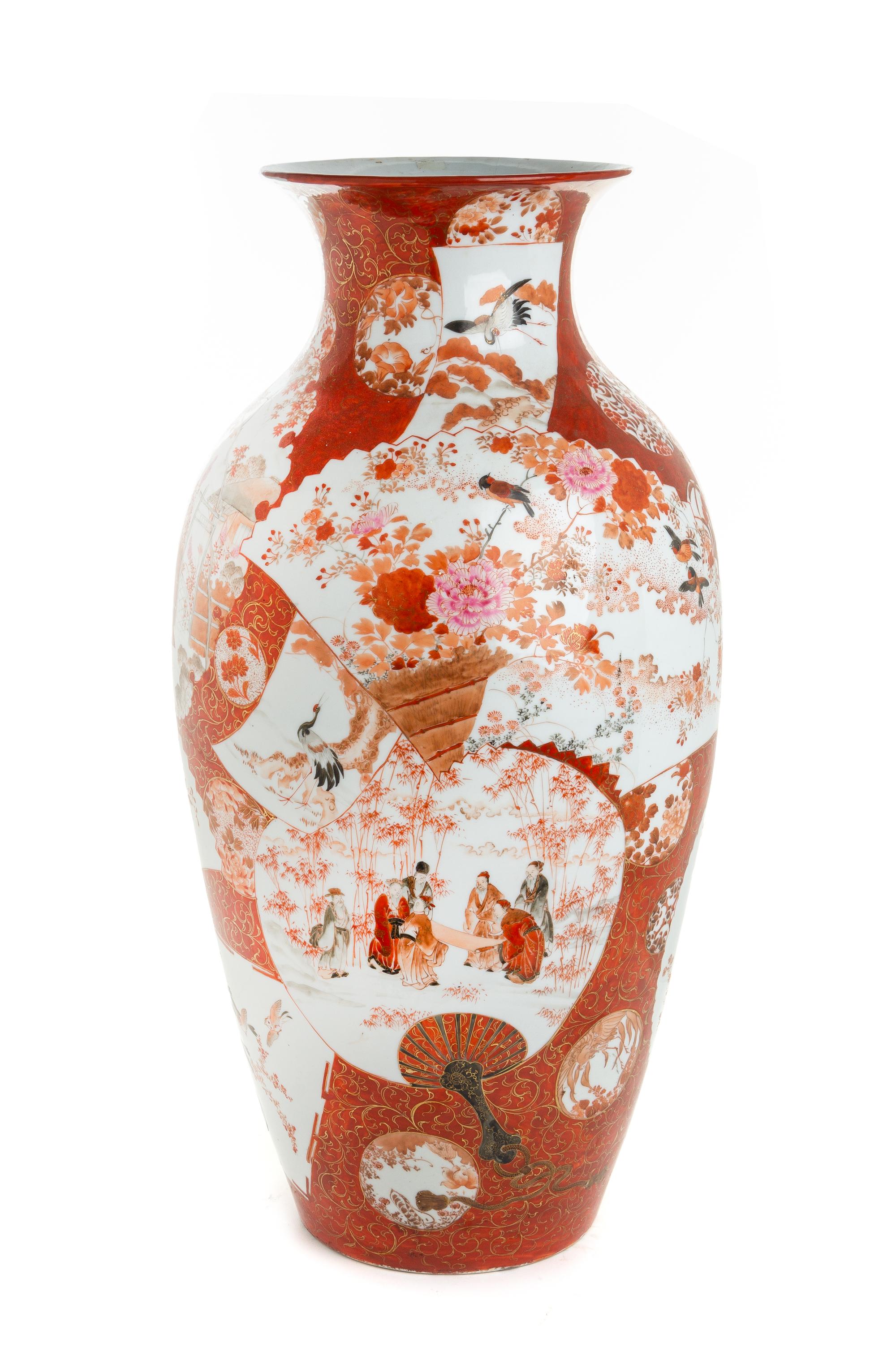 A Large Japanese Imari Vase Height 23 3/4 inches.
