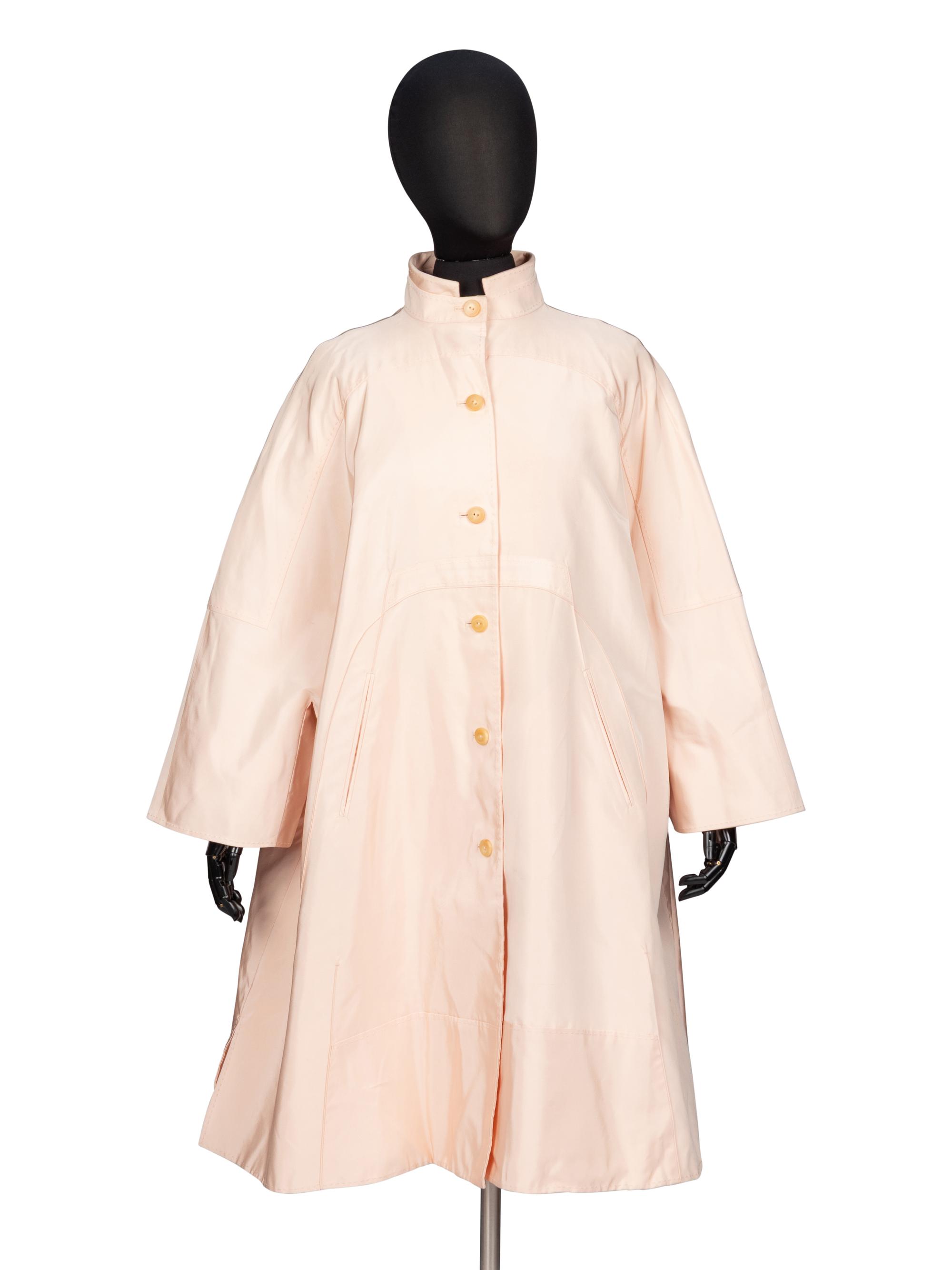Ralph Rucci, Pale Pink Silk Swing Coat