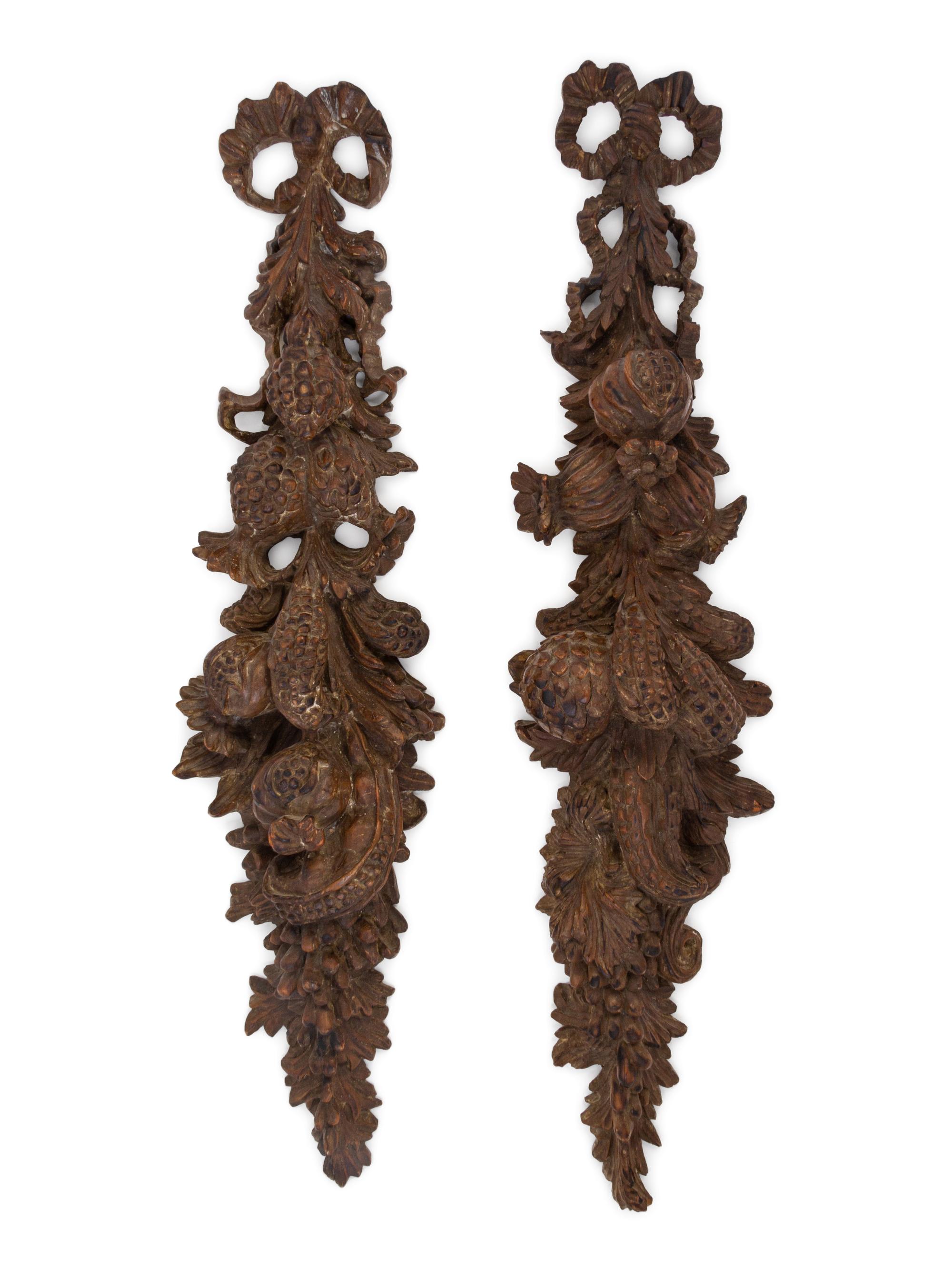 Four Italian Wood Carvings in the Style of Grinling Gibbons, Palladio