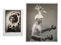 [NATIVE AMERICANS]. 3 photographs, incl. Minnesota Leech Lake Elder John Smith, AKA "Wrinkled Meat"