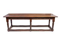 A Continental Walnut Refectory Table