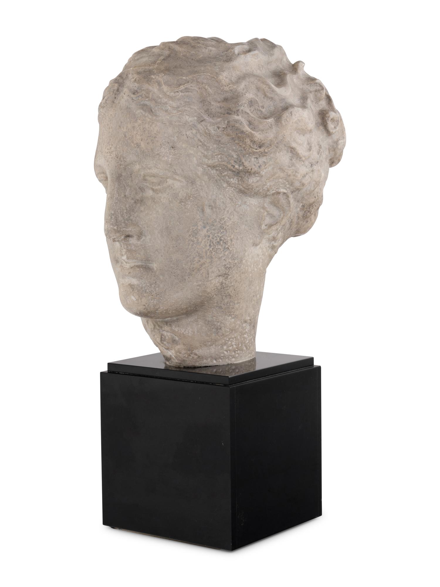 A Continental Plaster Bust of Hygenia
