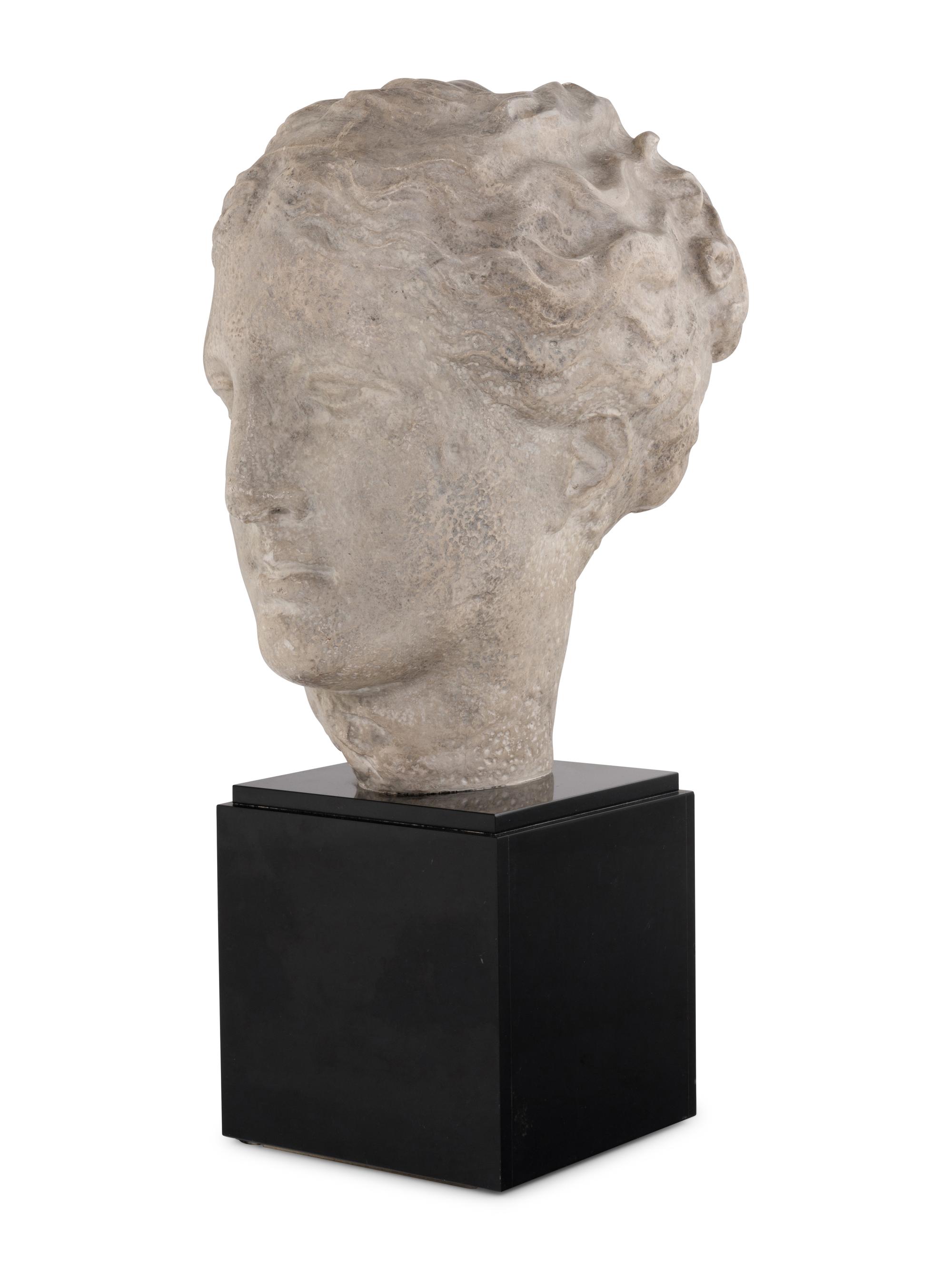 A Continental Plaster Bust of Hygenia