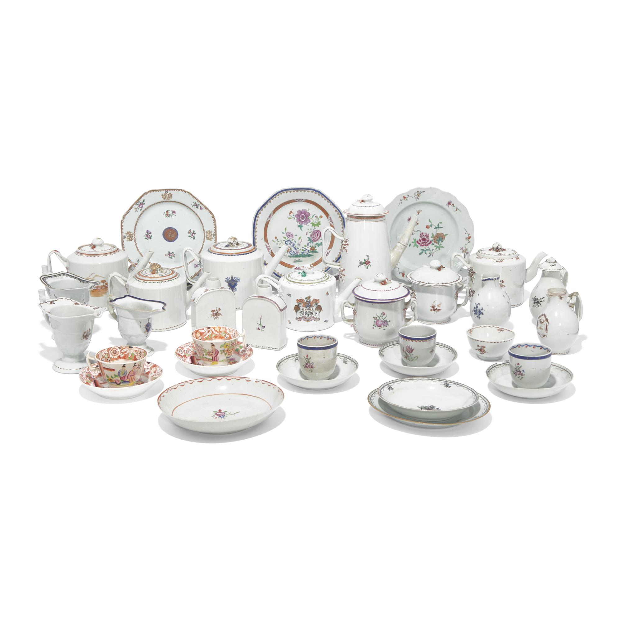 An Assembled Group of Chinese Export Porcelain Tea and Tablewares