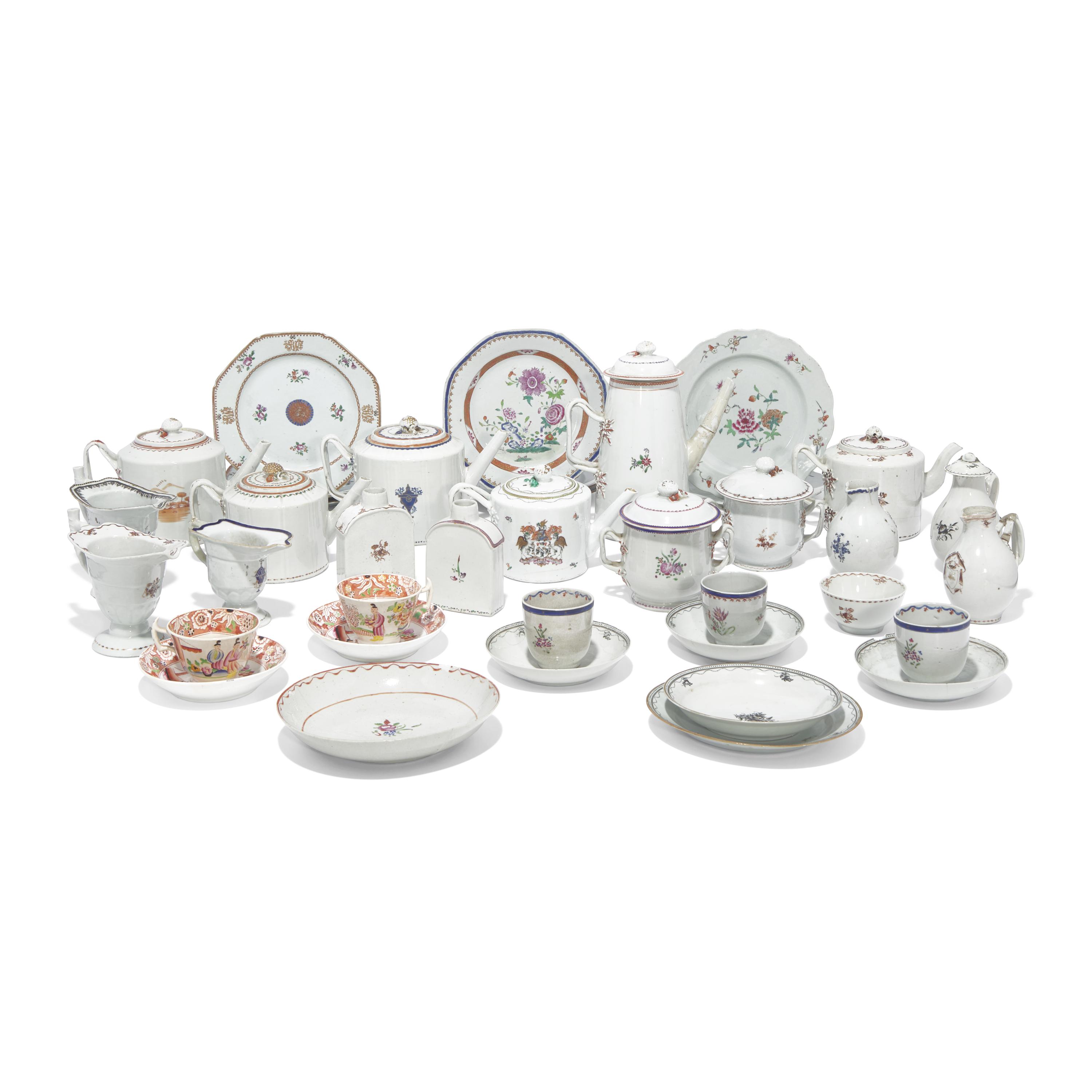 An Assembled Group of Chinese Export Porcelain Tea and Tablewares