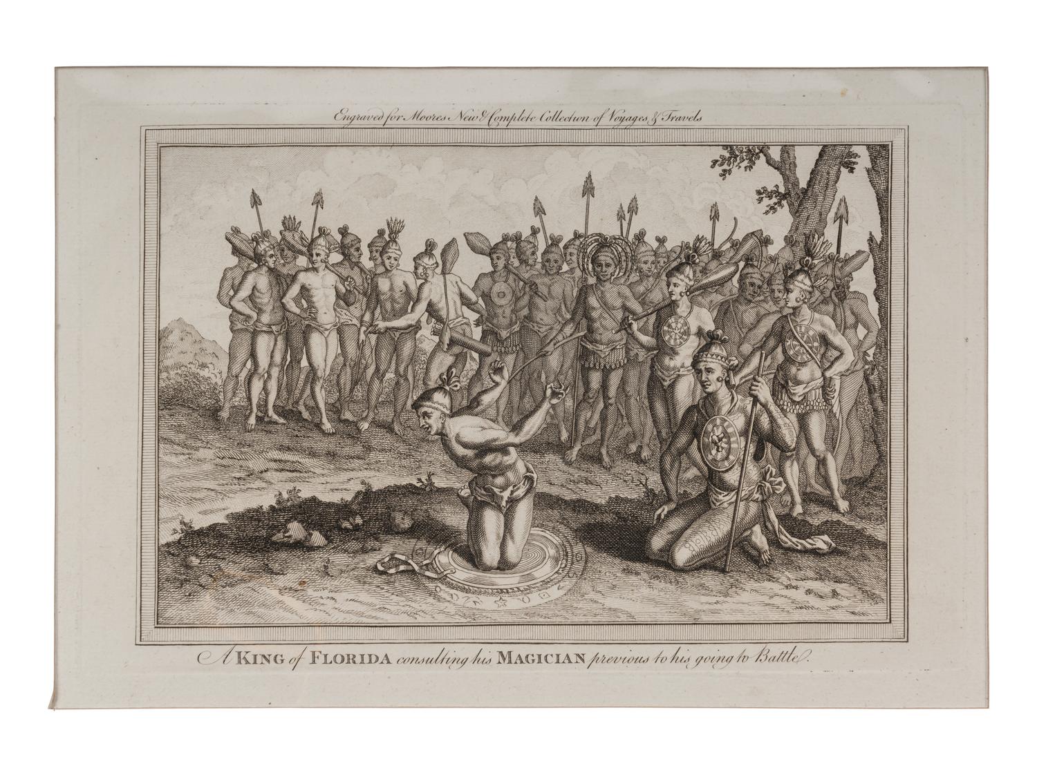 [EARLY AMERICA]. A group of 4 engraved prints depicting early views of the Americas, comprising: