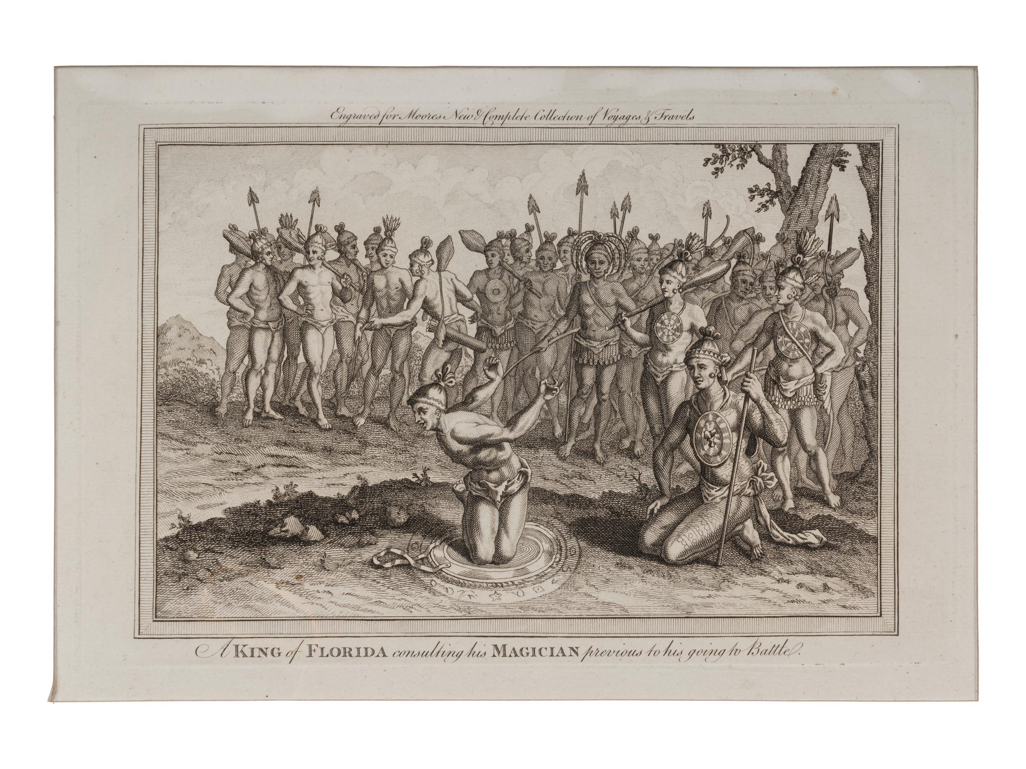 [EARLY AMERICA]. A group of 4 engraved prints depicting early views of the Americas, comprising: