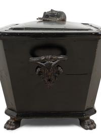 An Egyptian Revival Ebonized Coal Hod