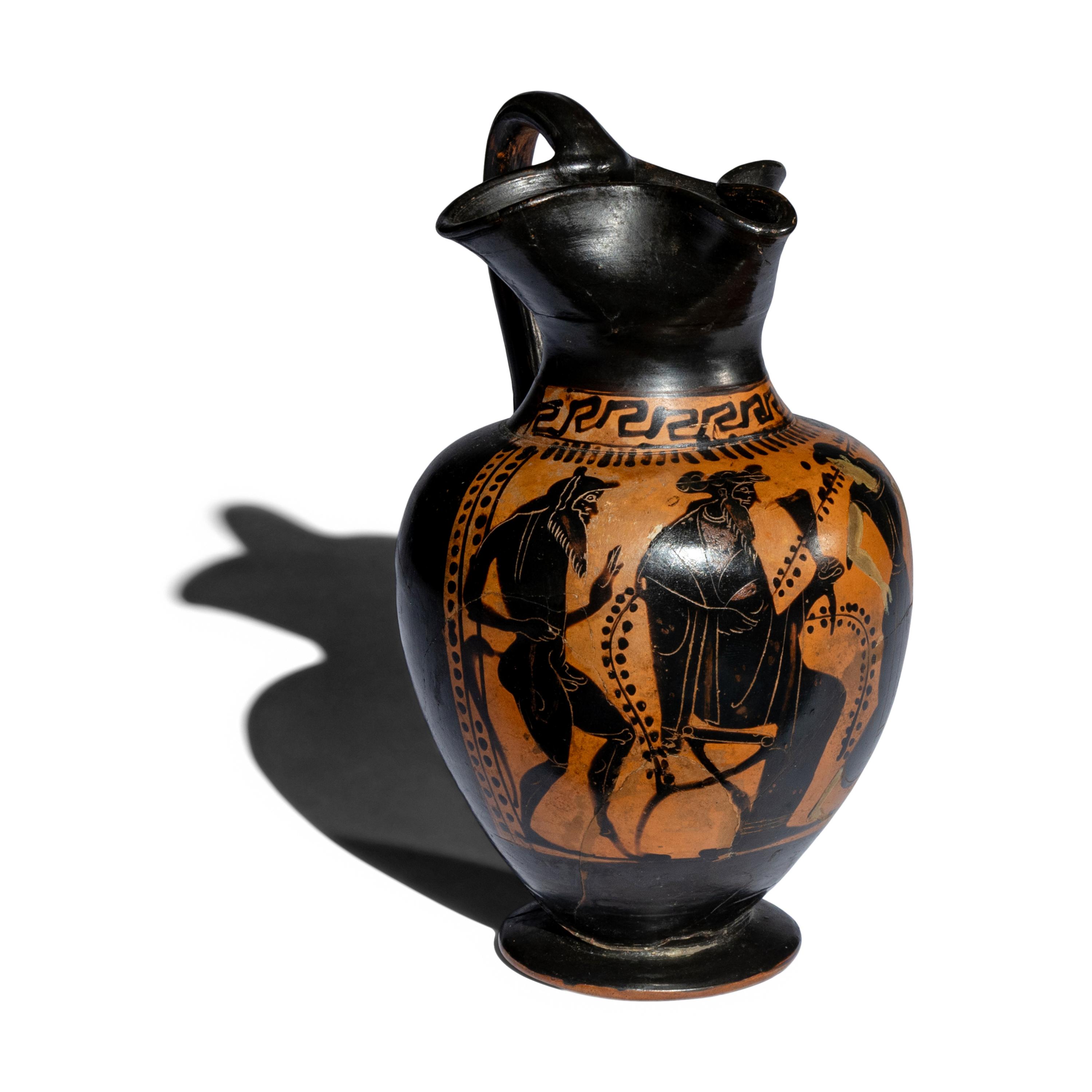 An Attic Black-Figured Trefoil Oinochoe
