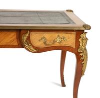 A Louis XV Style Gilt Bronze Mounted Bureau Plat
