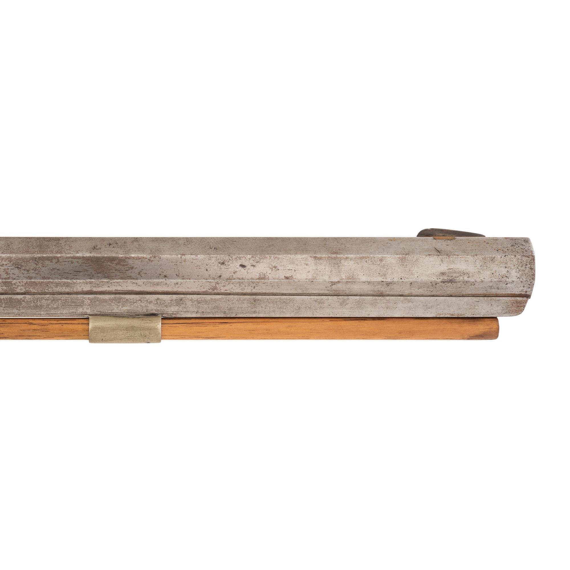 Fancy Engraved German Silver Mounted Half Stock Percussion Rifle by Tryon