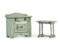 Four Paint-Decorated Toy or Doll's Chairs