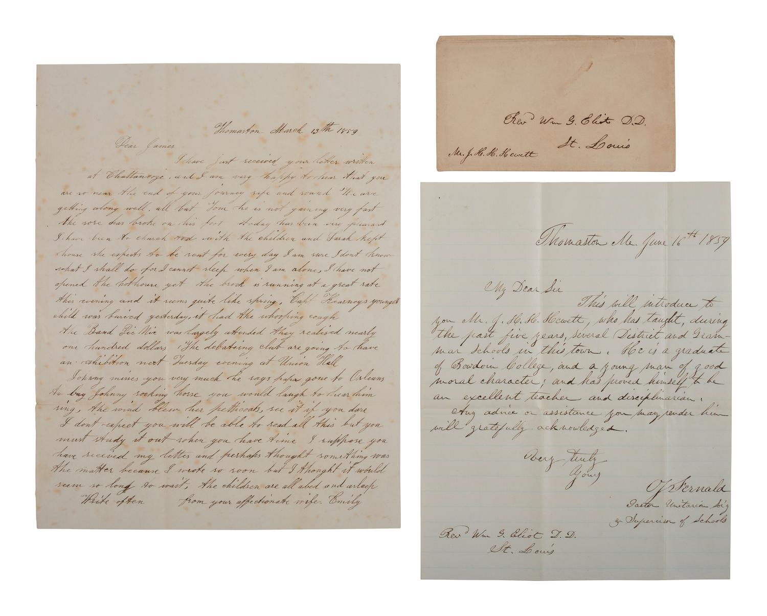 [CIVIL WAR]. Hewett brothers of Maine Civil War archive incl. CDVs and correspondence.