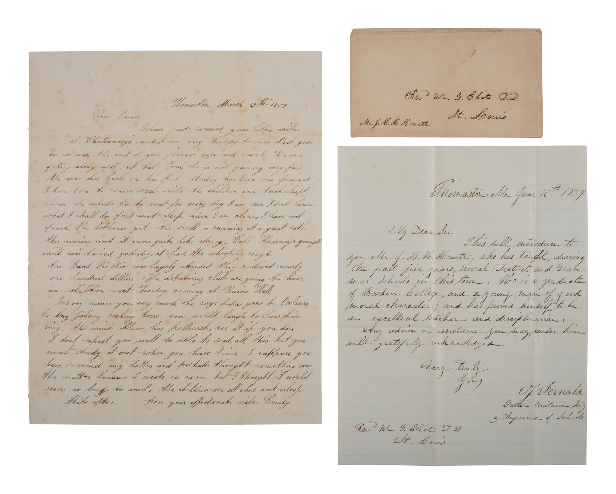 [CIVIL WAR]. Hewett brothers of Maine Civil War archive incl. CDVs and correspondence.