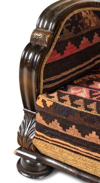 A Pair of Kilim Upholstered Club Chairs