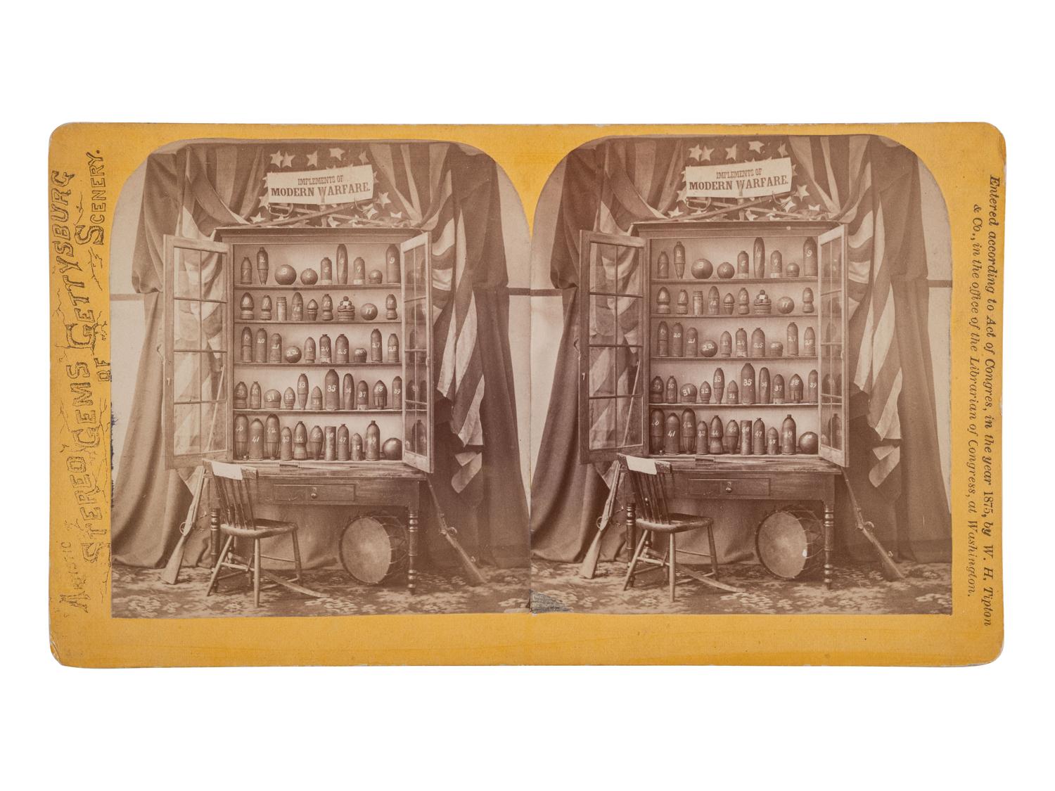 [CIVIL WAR]. TIPTON, W.H., photog. Implements of Modern Warfare . Washington, DC, 1875.