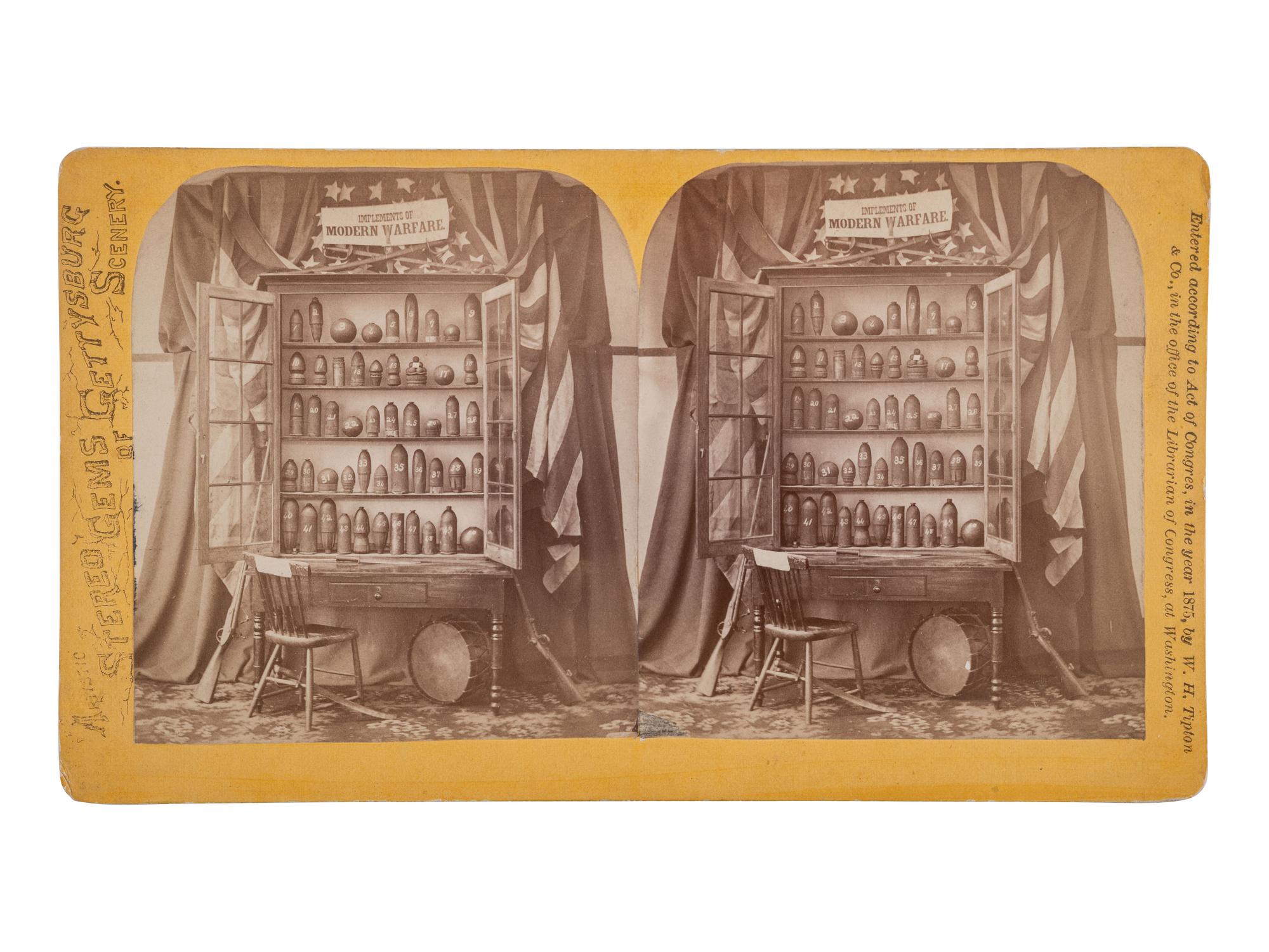 [CIVIL WAR]. TIPTON, W.H., photog. Implements of Modern Warfare . Washington, DC, 1875.