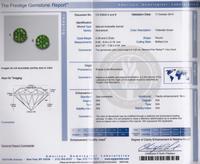 A Pair of Round Brilliant Cut Russian Demantoid Garnets Weighing 4.63 Carats Total,