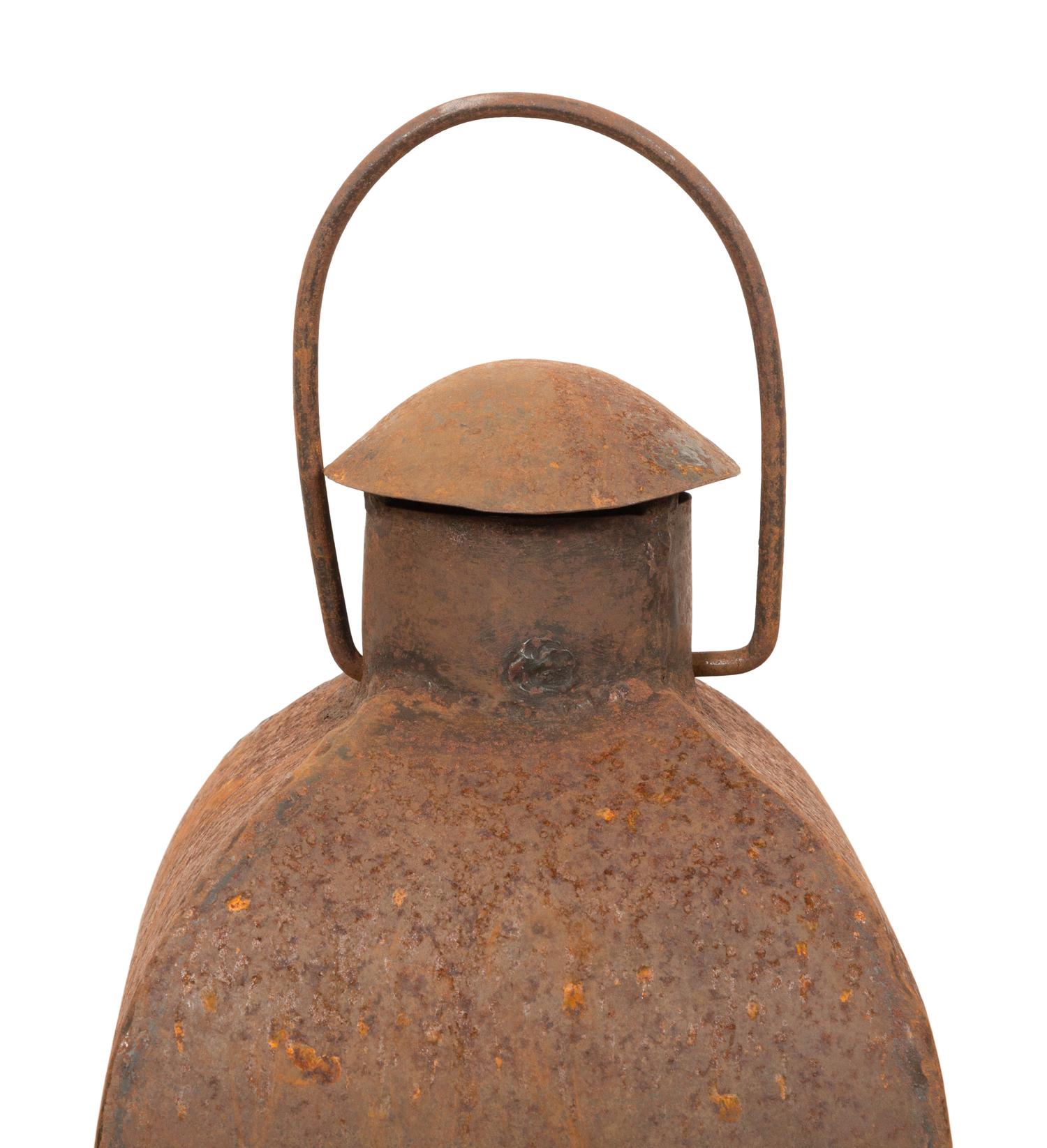 A Set of Four Weathered Steel Lanterns