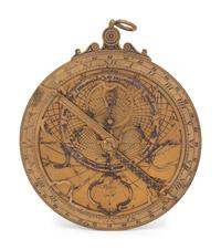 A Reproduction Cased Brass Planispheric Astrolabe