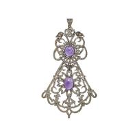 AMETHYST AND DIAMOND PENDANT