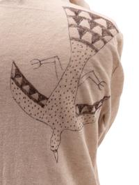 Penned Ledger-style Drawings on Sweaters, with Thunderbirds
