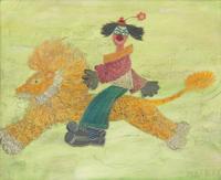 Clown Riding a Lion