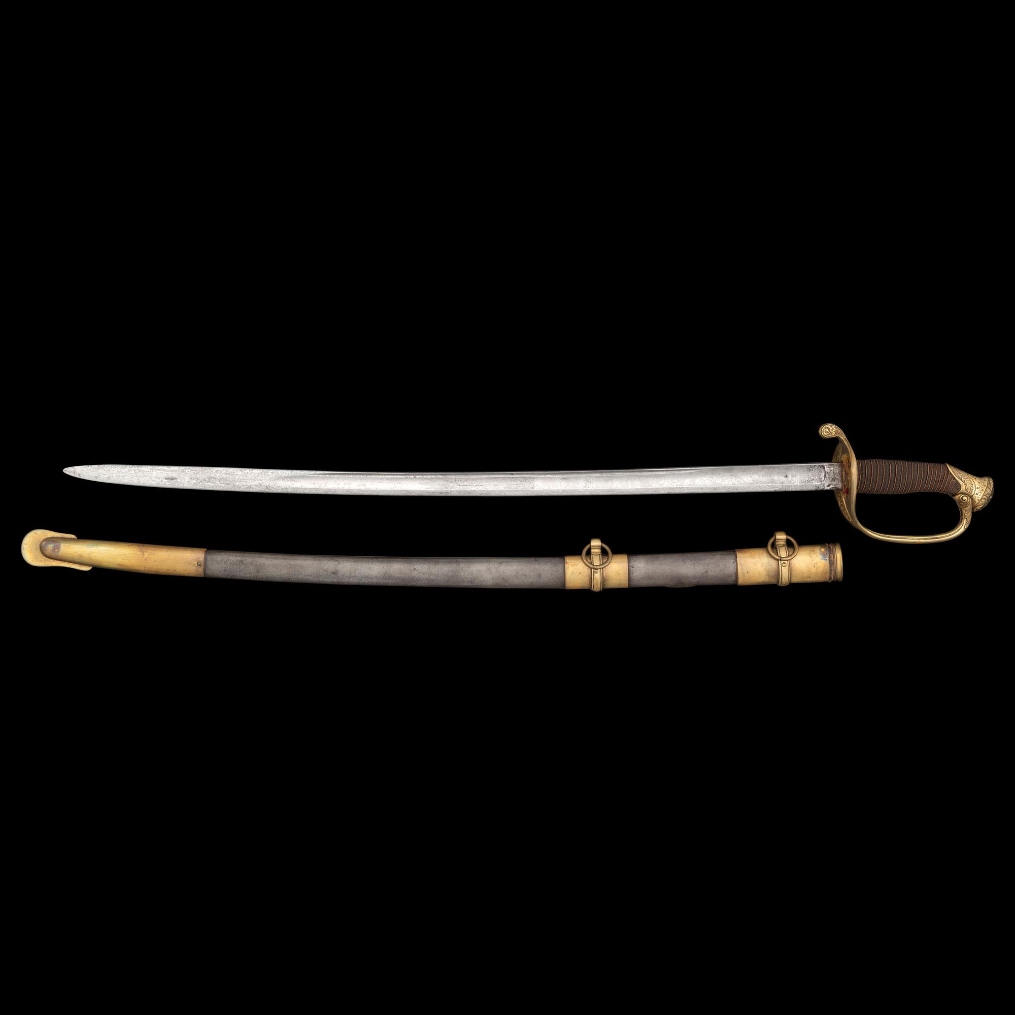 Cased Schuyler, Hartley & Graham Retailed Walscheid 1850 Foot Officer's Sword Inscribed to Major William Walker 27th Mass. Infantry - KIA at Cold Harbor with Sash, Belt, Bag and CDV