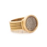 YELLOW GOLD AND ANCIENT COIN RING