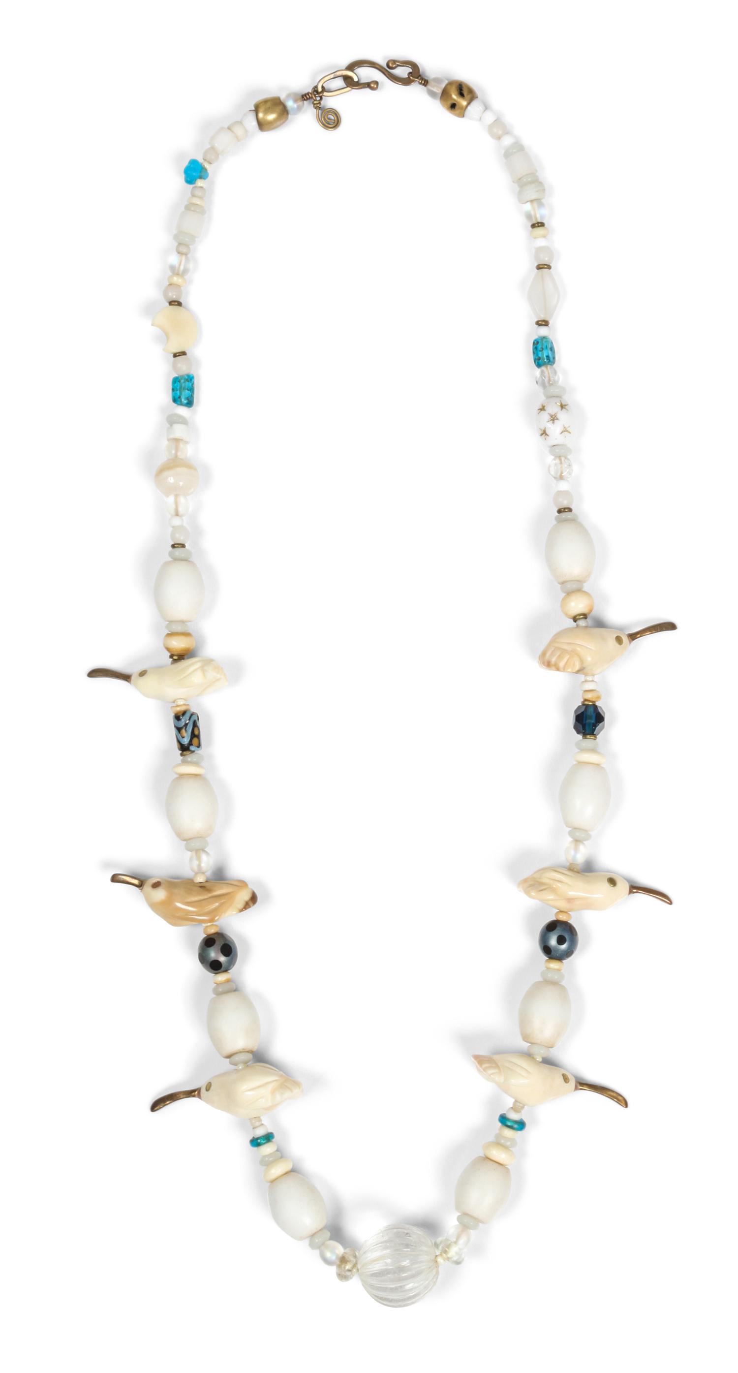 Two Single Strand Fetish Necklaces, Robert Kaniatobe (1936-1998) Longest 26 inches.