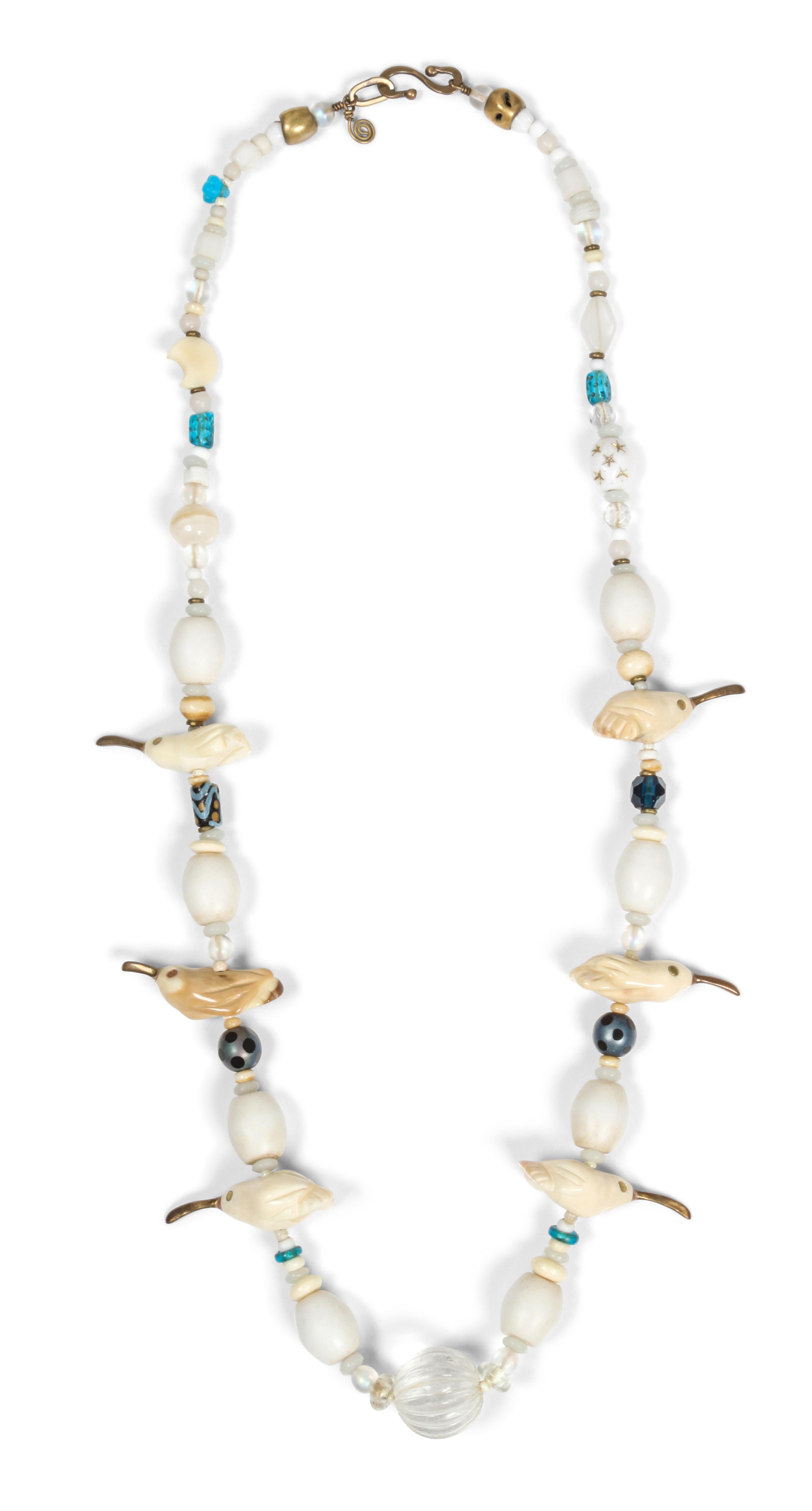 Two Single Strand Fetish Necklaces, Robert Kaniatobe (1936-1998) Longest 26 inches.