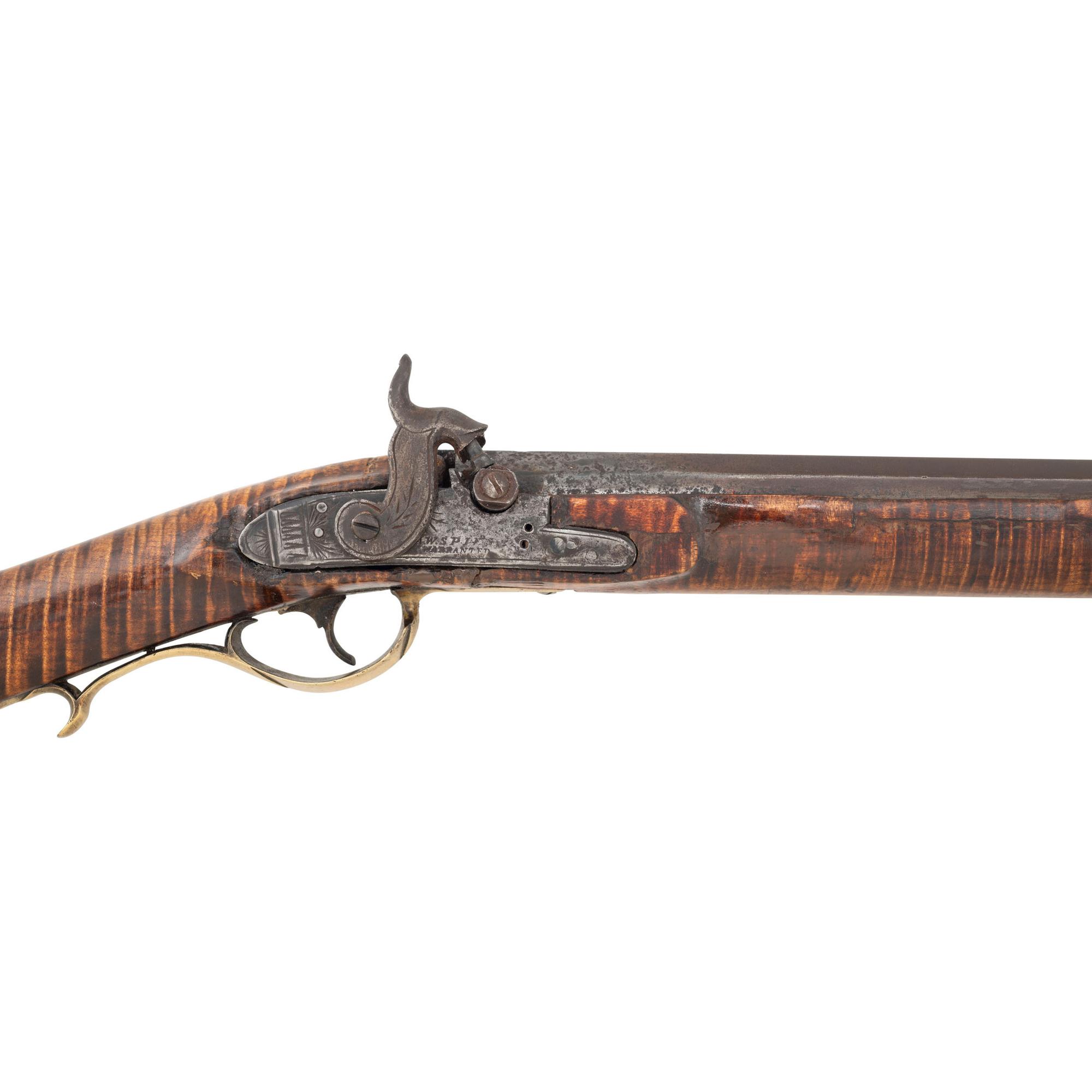 Half-Stock Percussion Rifle with Attractive Five Piece Patchbox