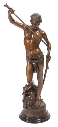 Antonin Mercie, (French, 1845-1916), David and Goliath