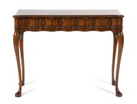 A Georgian Style Figured Mahogany Console Table — 20TH CENTURY