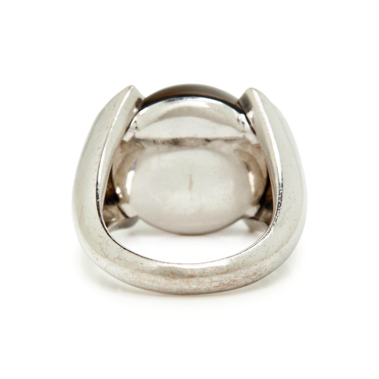 CARTIER, SMOKY QUARTZ AND DIAMOND RING