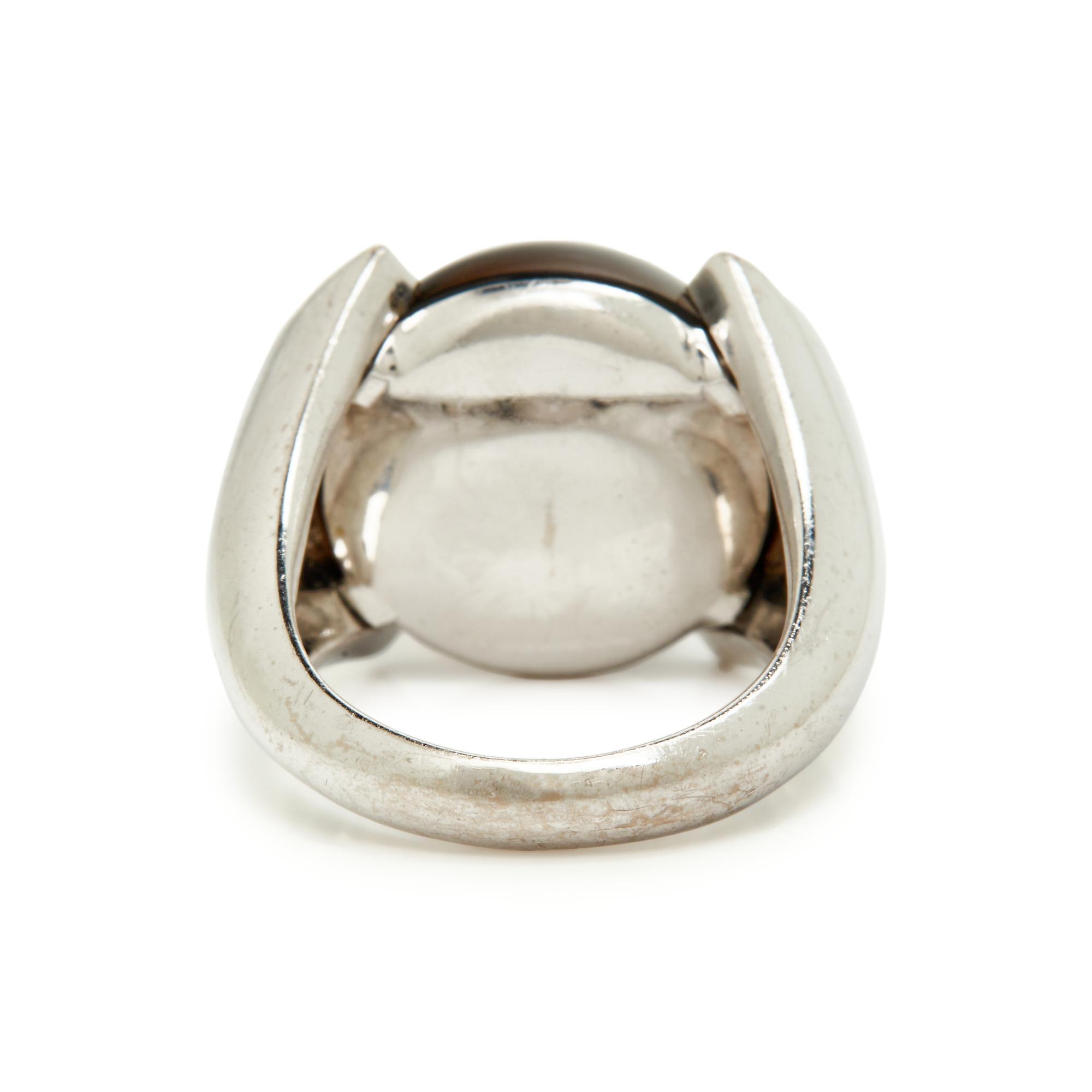 CARTIER, SMOKY QUARTZ AND DIAMOND RING