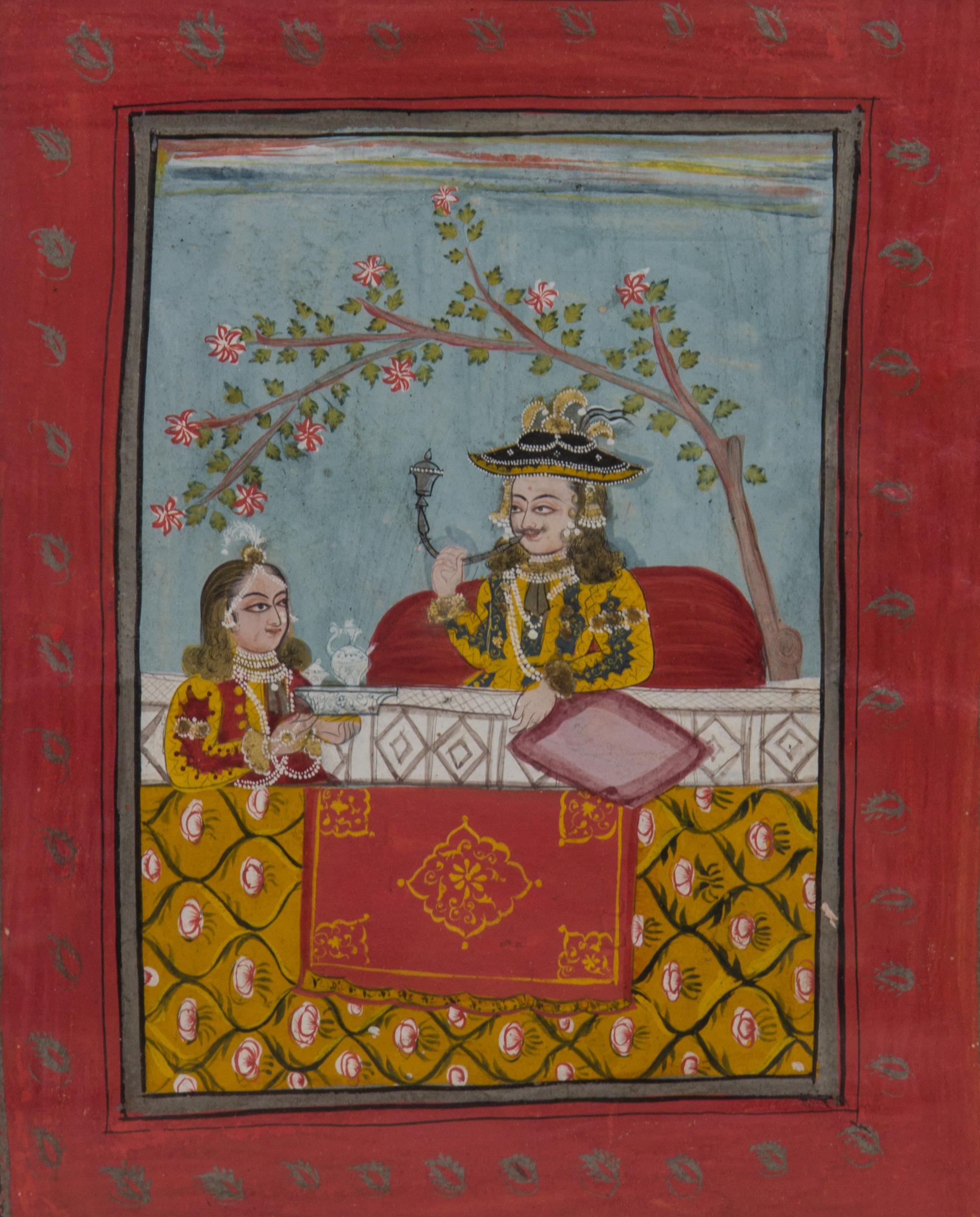 Two Rajasthani Court Paintings Dimensions of larger 10 1/4 x 15 inches. — 19th Century/20th Century