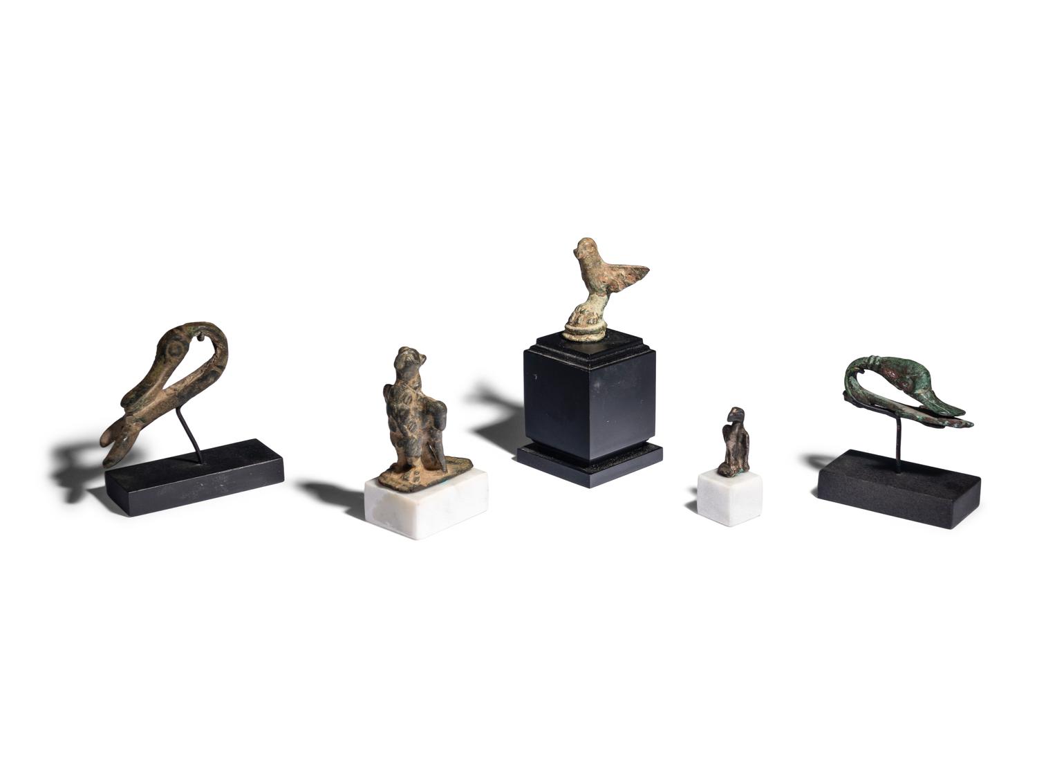 Five Roman Bronze Bird Figures