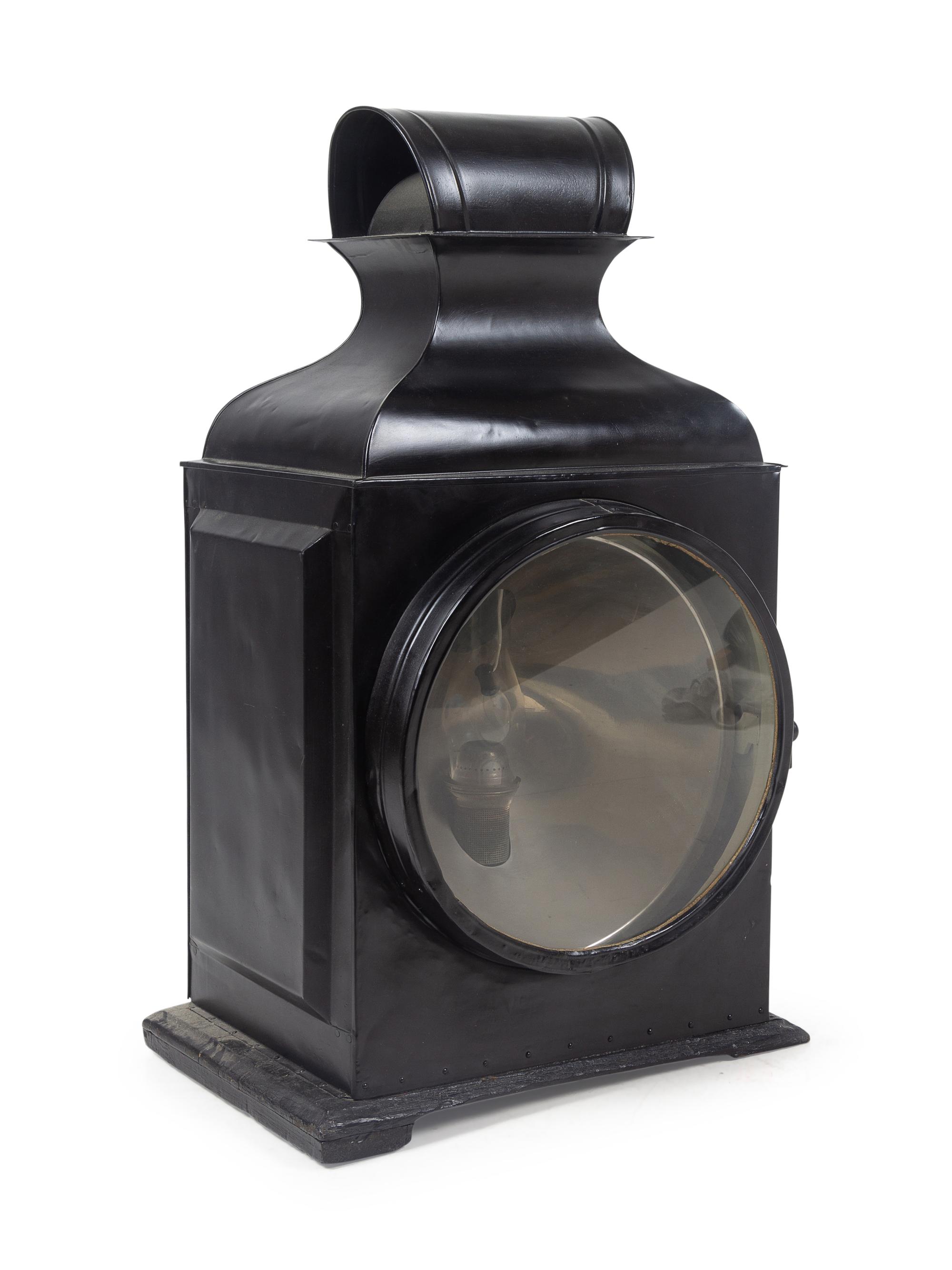 A Painted Metal Locomotive Head Lamp
