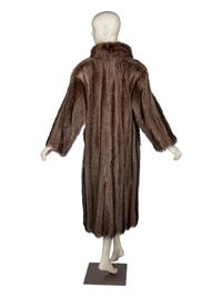 Carol and Irwin Ware Fur Salon, I. Magnin Raccoon Fur Coat