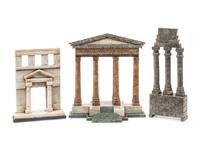 Three Italian Grand Tour Style Marble Models of Ruins