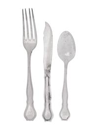 An American Silver Flatware Service