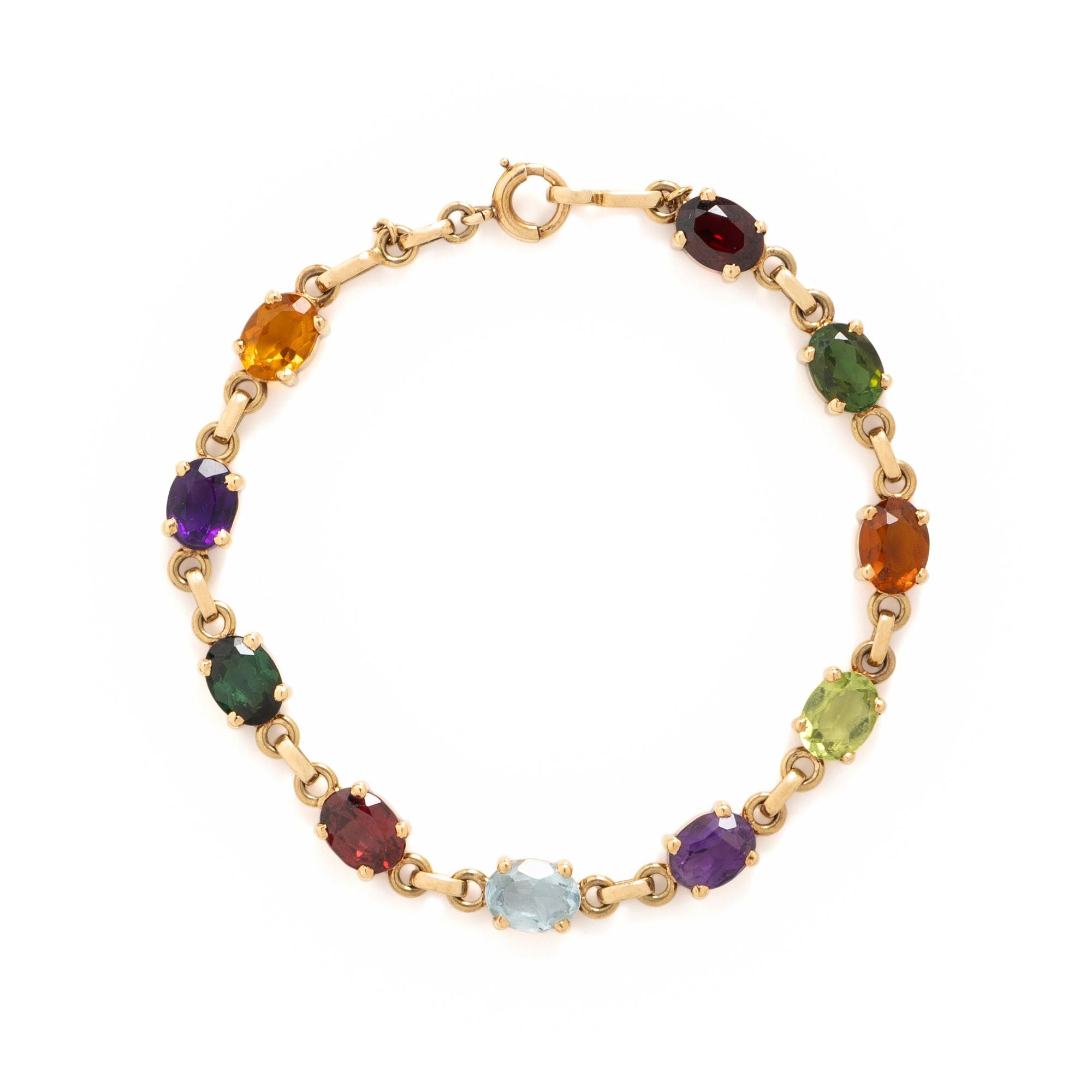 MULTIGEM AND YELLOW GOLD BRACELET