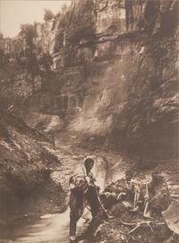 [NATIVE AMERICANS]. 2 photographs of Native American subjects by MOON and CARPENTER.
